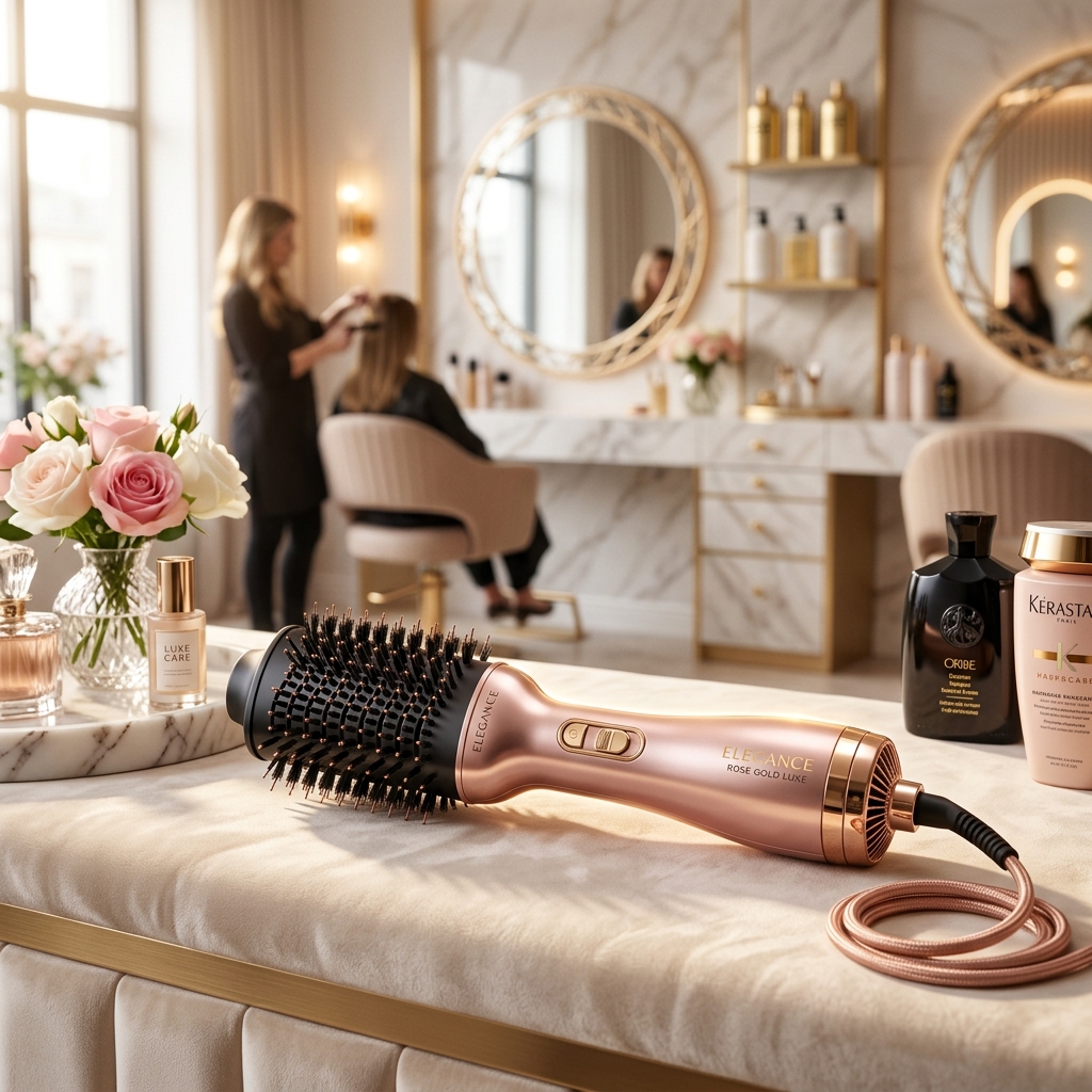 Mulher usando escova secadora Philco